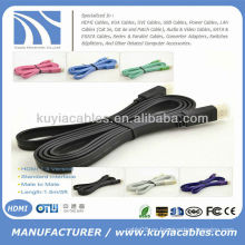 Varón a varón Cable plano HDMI 1.4v 3D 1080P DVD HDTV LCD Colorido